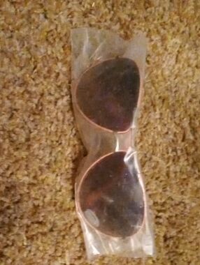 Women’s Rose Gold Frame Sunglasses with Purple Tint